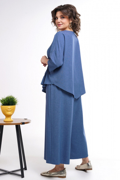 Блуза, кюлоты Alani Collection 2311 синий - фото 5