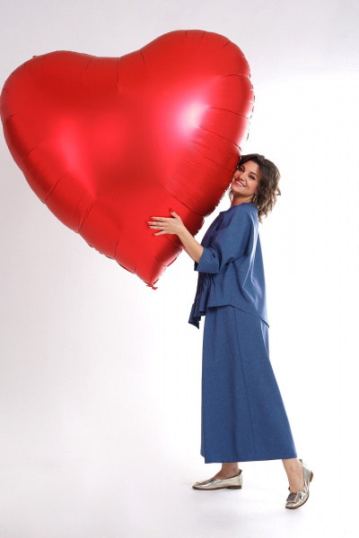 Блуза, кюлоты Alani Collection 2311 синий - фото 12