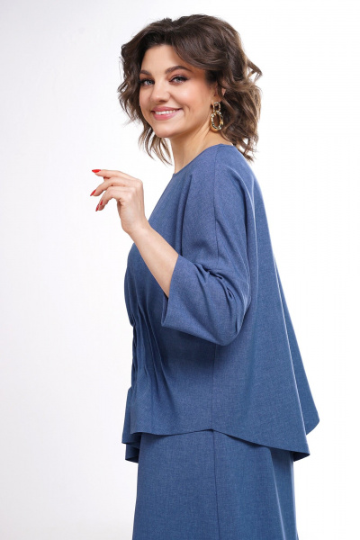 Блуза, кюлоты Alani Collection 2311 синий - фото 9