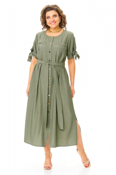 Платье VI ORO VR-1180 оливка - фото 4