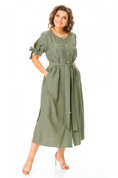 Платье VI ORO VR-1180 оливка - фото 3