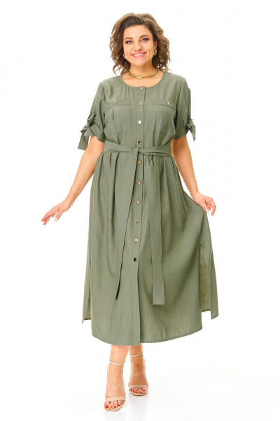 Платье VI ORO VR-1180 оливка - фото 2