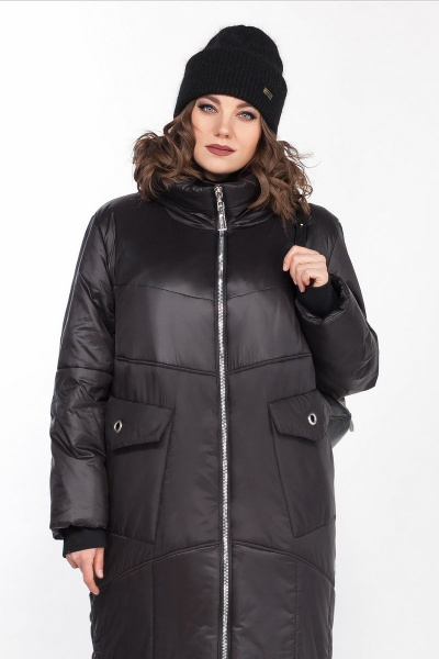 Зимнее пальто в стиле Бохо с капюшоном и утеплителем Lady Secret 8280/1 черный - фото 2