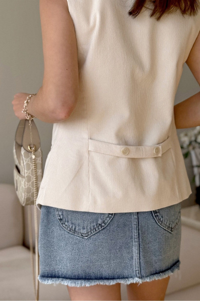 Жилет PRATA wear S020 молочный - фото 9