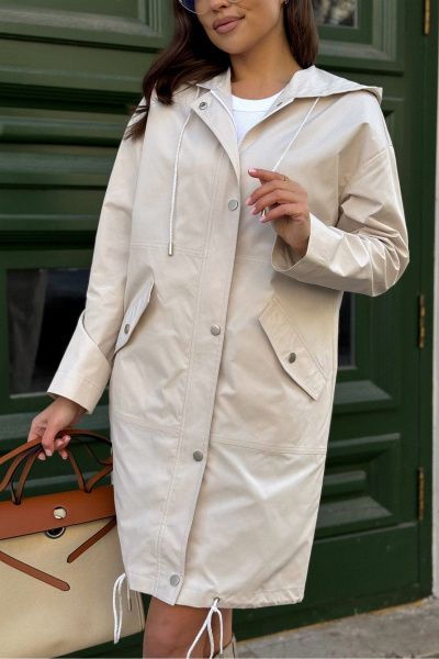 Куртка PRATA wear S032 бежевый - фото 6