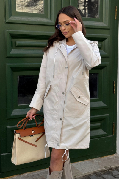 Куртка PRATA wear S032 бежевый - фото 2