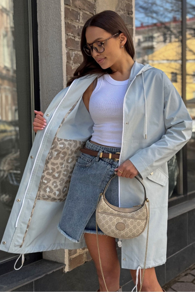 Куртка PRATA wear S032 голубой - фото 5