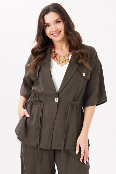 Жакет Панда 16630 коричневый - фото 3