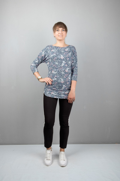 Туника с лодочной горловиной и летучей мышью рукавом Mita ЖМ913_а - фото 1