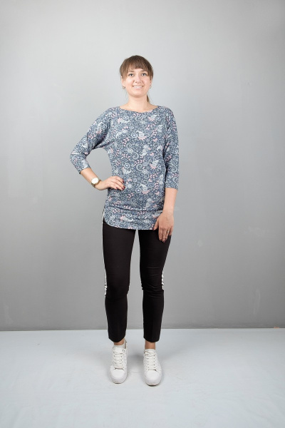 Туника с лодочной горловиной и летучей мышью рукавом Mita ЖМ913_а - фото 2