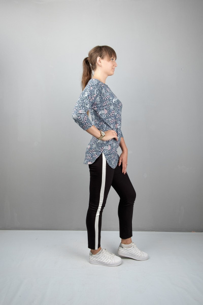 Туника с лодочной горловиной и летучей мышью рукавом Mita ЖМ913_а - фото 3