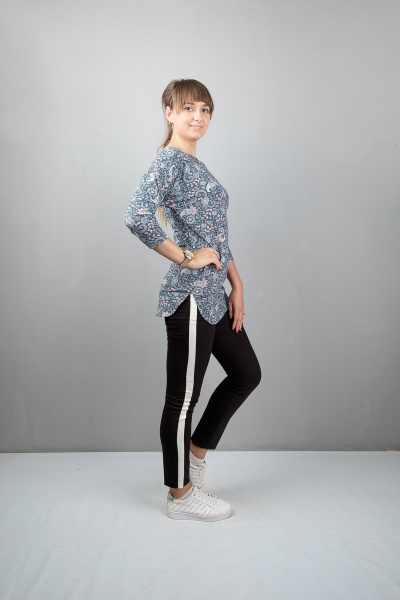 Туника с лодочной горловиной и летучей мышью рукавом Mita ЖМ913_а - фото 4