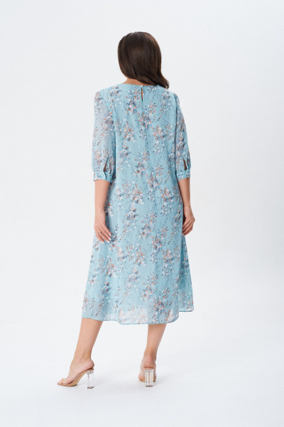 Платье Gizart 5203/1 бирюза_цветок - фото 6