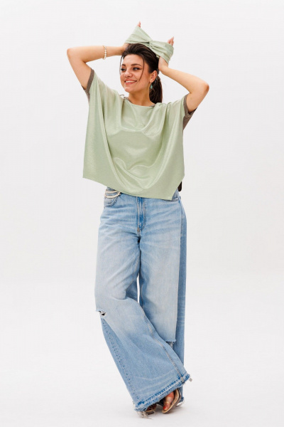 Блуза Anelli 1543 морская_пена - фото 6