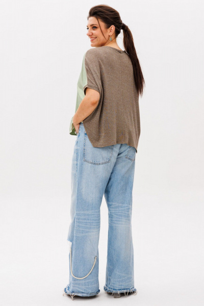 Блуза Anelli 1543 морская_пена - фото 4