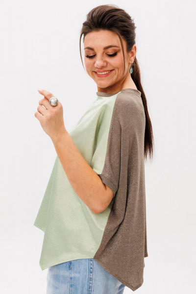 Блуза Anelli 1543 морская_пена - фото 3