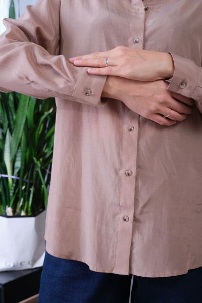 Рубашка Colibri А_108 коричневый - фото 6