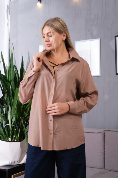 Рубашка Colibri А_108 коричневый - фото 1