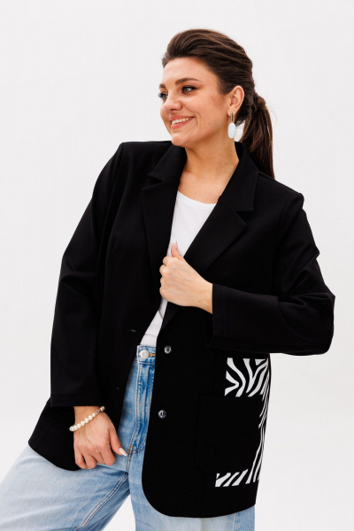 Жакет Anelli 1524 урбан_зебра - фото 3