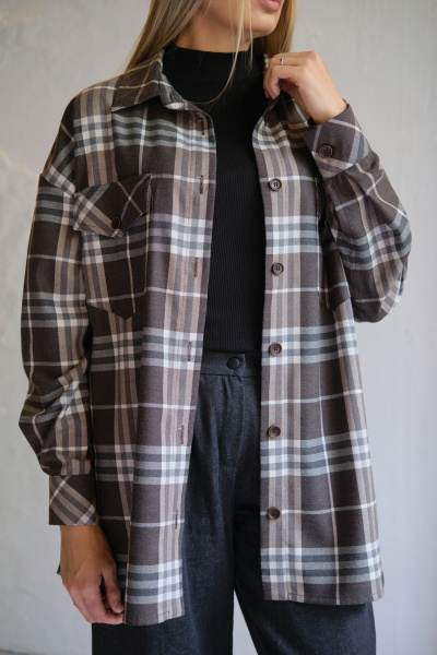 Рубашка Colibri А_136 коричневый - фото 3