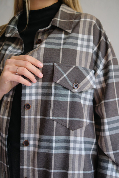 Рубашка Colibri А_136 коричневый - фото 2