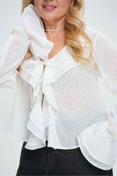 Блуза Colibri А_146 белая - фото 4