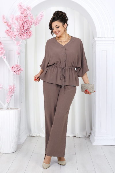 Блуза, брюки Ninele 6056 светло-коричневый - фото 2