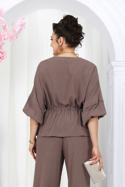 Блуза, брюки Ninele 6056 светло-коричневый - фото 7