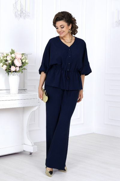 Блуза, брюки Ninele 6056 синий - фото 2