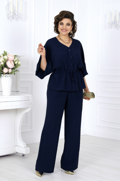Блуза, брюки Ninele 6056 синий - фото 3