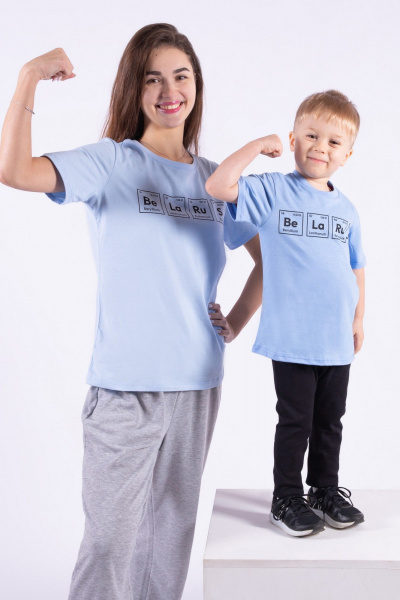 Футболка 8 Марта 18308-4С514Д40-134,140 голубой - фото 5