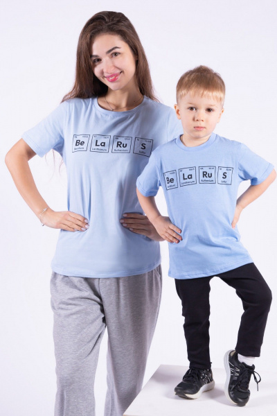 Футболка 8 Марта 18308-4С514Д40-146 голубой - фото 1