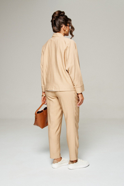 Блуза, брюки, жакет Beautiful&Free 6315 бежевый - фото 5