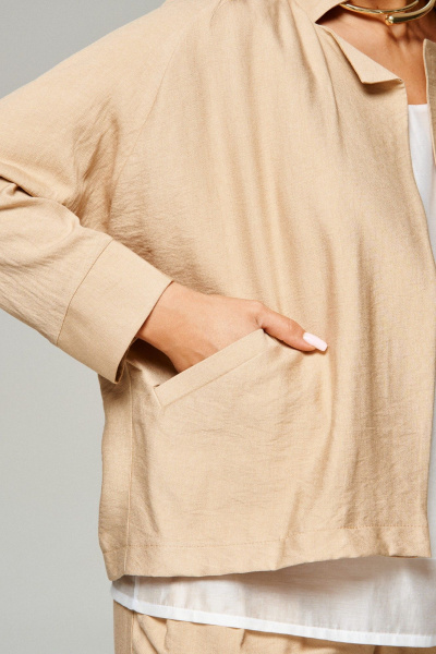 Блуза, брюки, жакет Beautiful&Free 6315 бежевый - фото 4