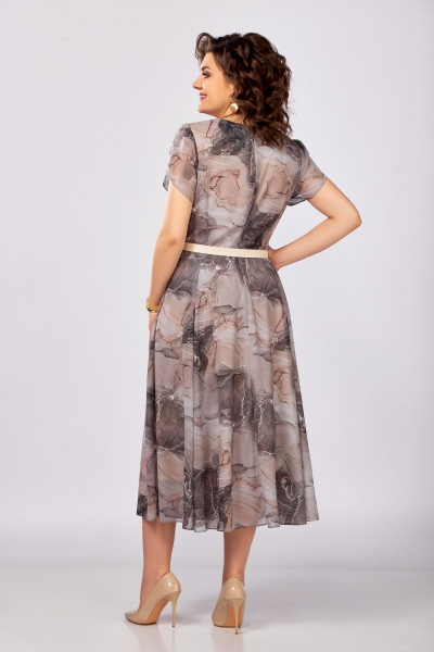 Платье Swallow 843.2 принт_бежево-коричневый_мрамор - фото 8