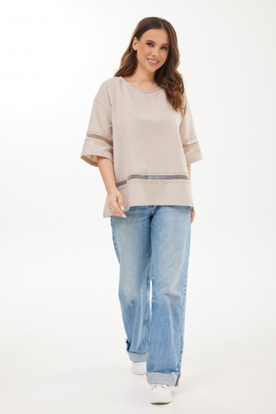 Туника Mirolia 1179 бежевый - фото 7