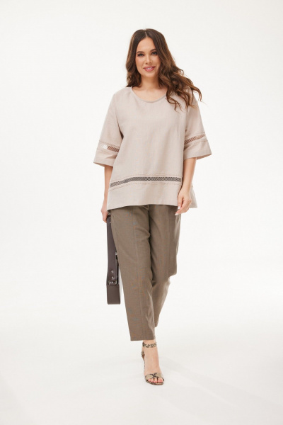 Туника Mirolia 1179 бежевый - фото 4