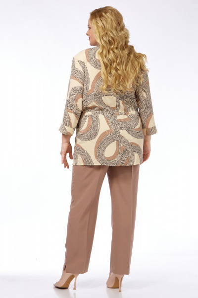 Блуза Элль-стиль 2372а бежевый_принт - фото 6