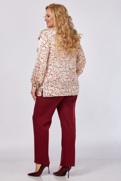 Блуза Элль-стиль 2375а блуза_пудра_принт - фото 4