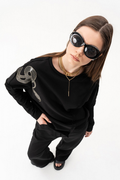 Брюки, свитшот Luna 219 чёрный - фото 15