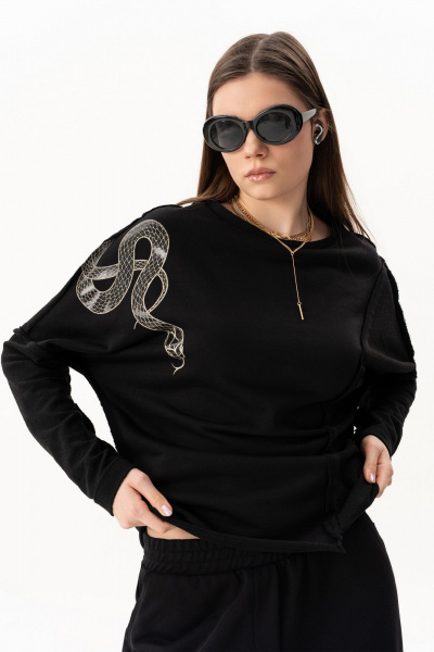 Брюки, свитшот Luna 219 чёрный - фото 10