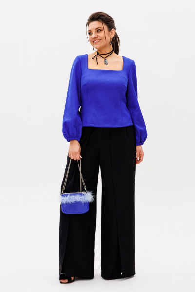 Блуза Anelli 1531 василек - фото 4