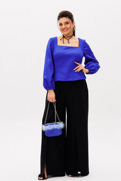 Блуза Anelli 1531 василек - фото 2