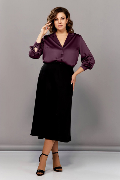 Блуза Ольга Стиль С-911 марсала - фото 2