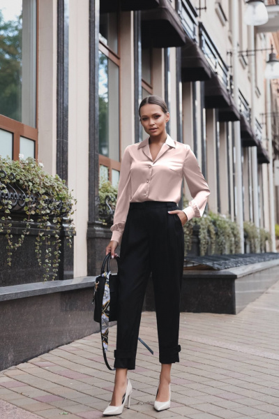 Блуза Ольга Стиль С-911 светло-розовый - фото 5