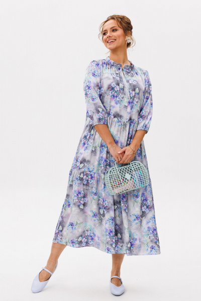 Платье Mubliz 257 голубой-цветы - фото 25