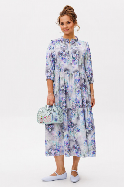 Платье Mubliz 257 голубой-цветы - фото 23