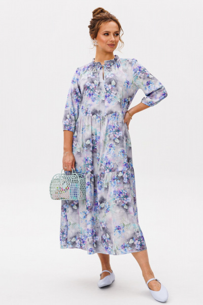 Платье Mubliz 257 голубой-цветы - фото 22