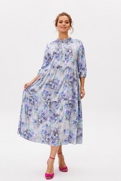 Платье Mubliz 257 голубой-цветы - фото 20