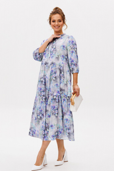 Платье Mubliz 257 голубой-цветы - фото 17